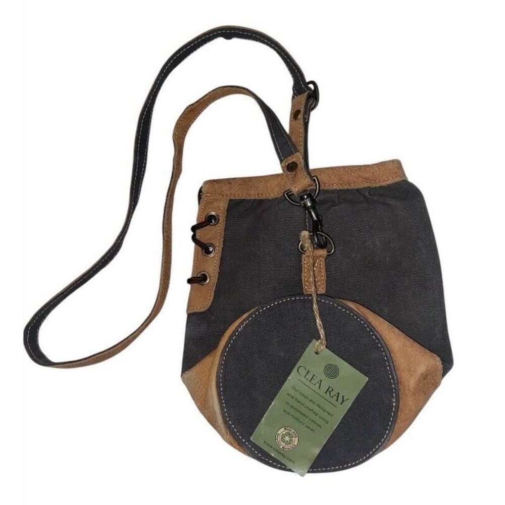 CLEA RAY Bucket Bag Shoulder Strap Repurposed Canvas &‎ Military Tents